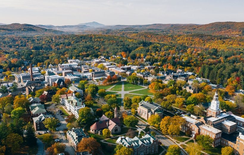 Dartmouth College aerial view